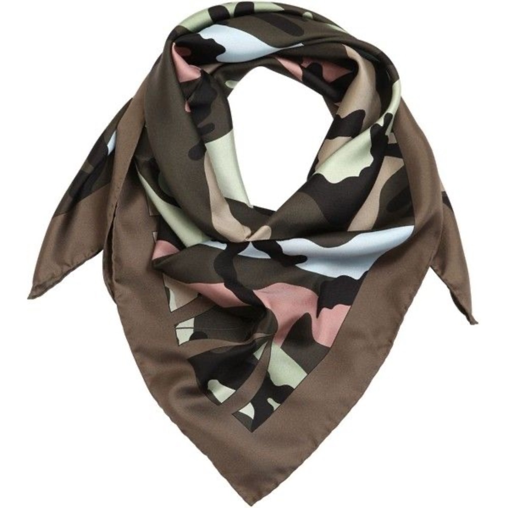 Valentino Silk Camo Scarf